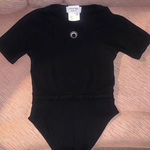 Never Worn Marine Serre Black Bodysuit